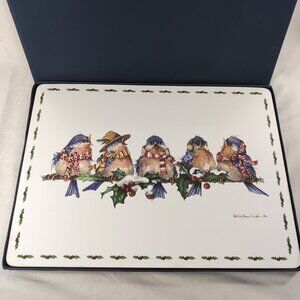 Carolyn Shores Wright Merry Little Birds 4 Set Placemats 2011 Mindspring Studio